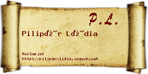 Pilipár Lídia névjegykártya